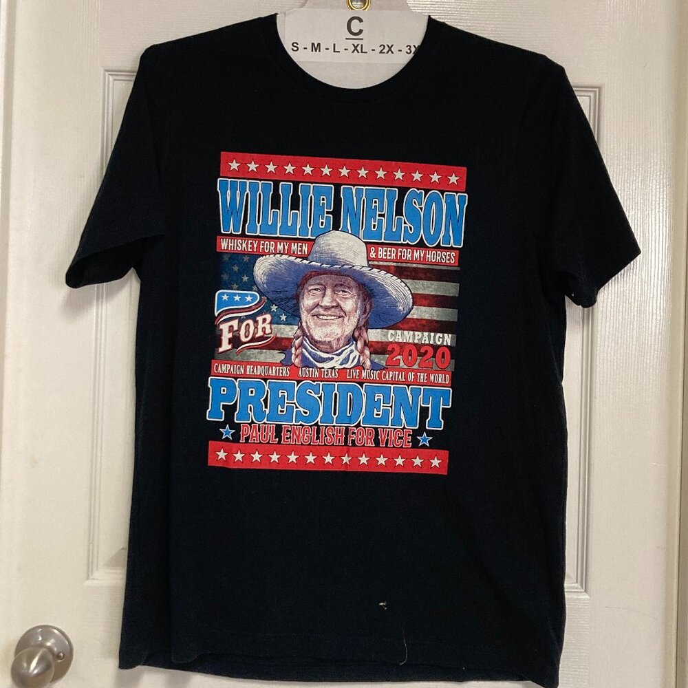 Willie Nelson For President by Franks Bros' design tee shirt